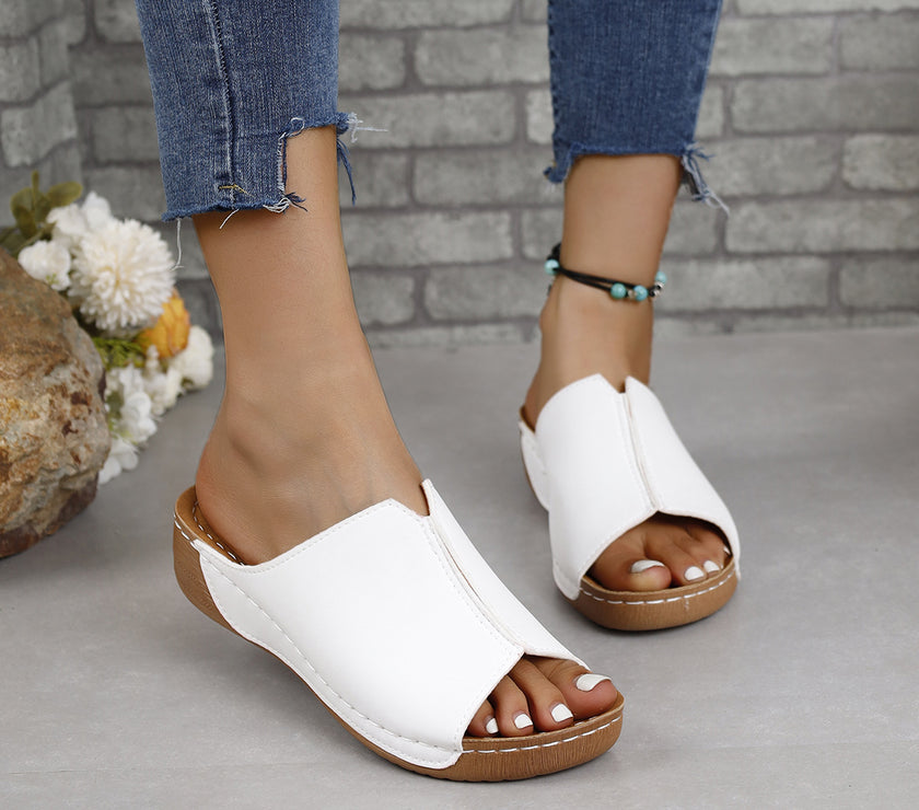 PU Leather Open Toe Sandals