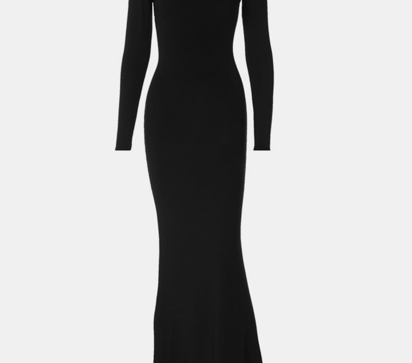 Basic Bae Built-In Shapewear Square Neck Long Sleeve Maxi Dress