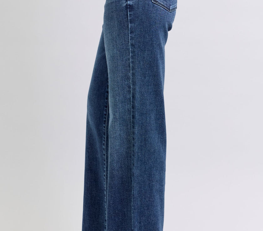 Judy Blue Full Size Raw Hem Mid Rise Jeans
