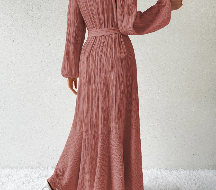 Honey Tie Waist Long Sleeve Dress
