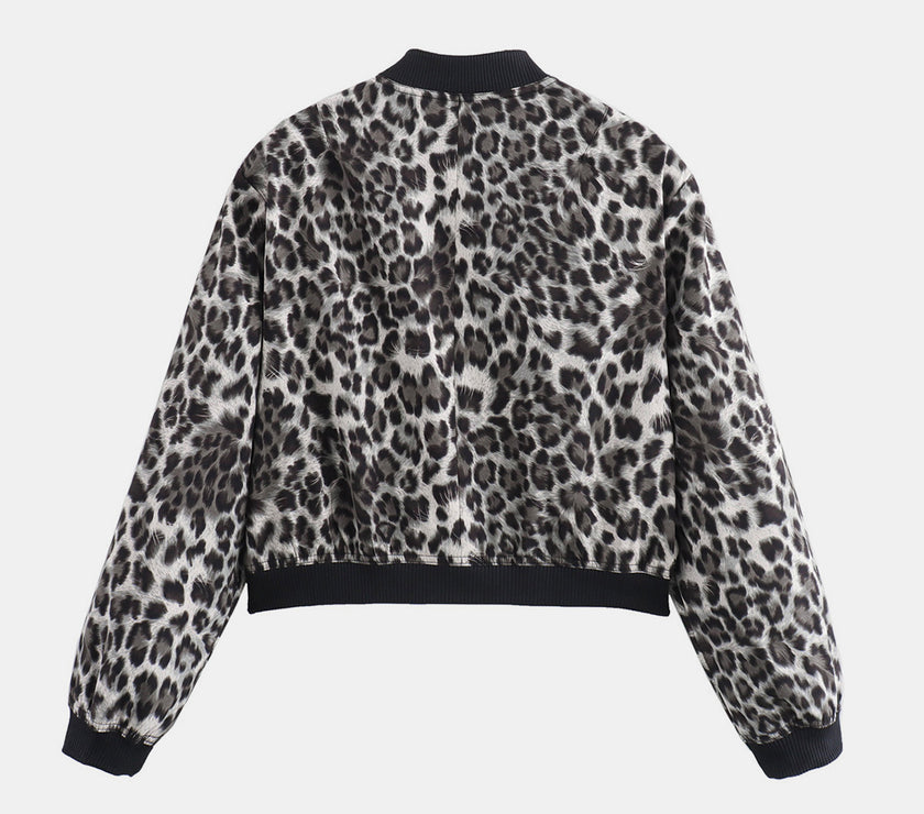 Pocketed Snap Down Baseball Collar Jacket