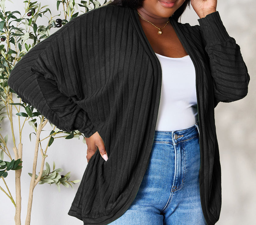 Basic Bae Full Size Ribbed Cocoon Cardigan