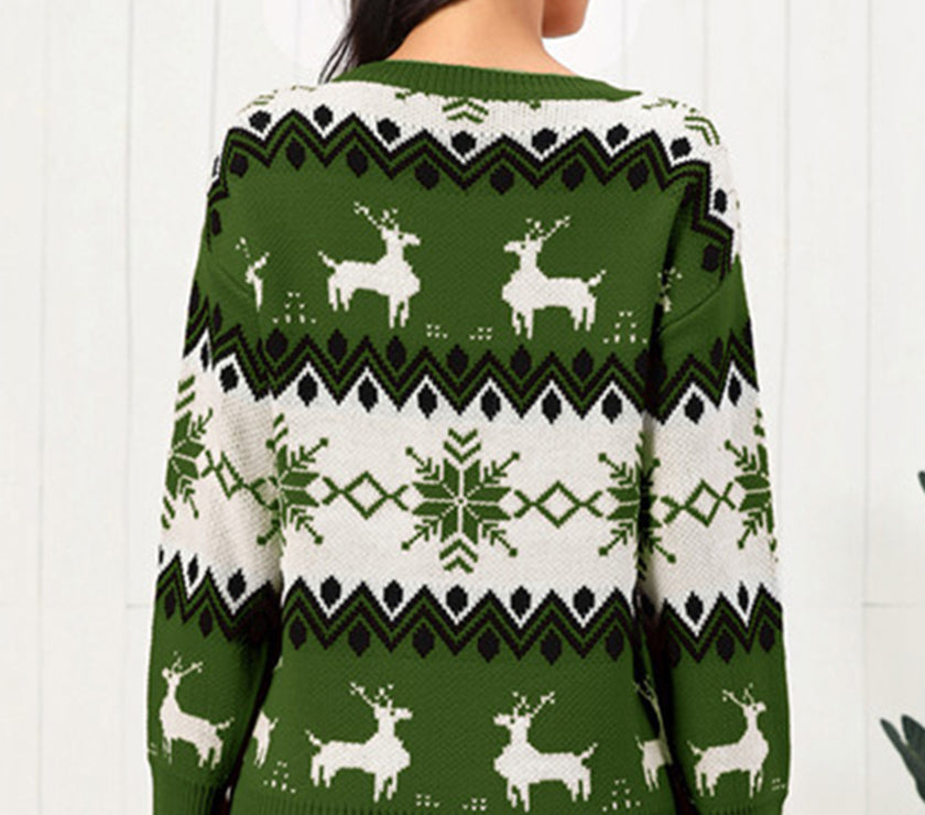 Reindeer Round Neck Sweater