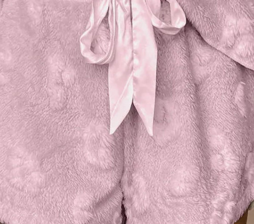 Round Neck Long Sleeve Top and Shorts Lounge Set