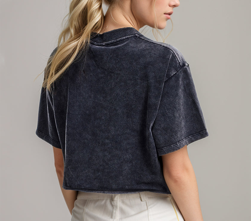 Basic Bae Round Neck Dropped Shoulder Short Sleeve T-Shirt