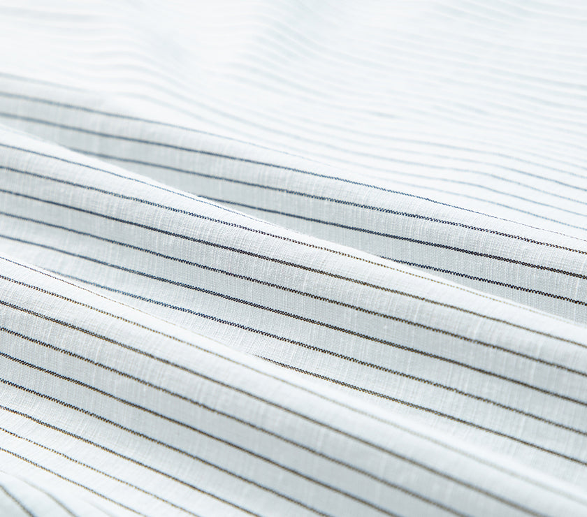 Striped Collared Neck Long Sleeve Shirt