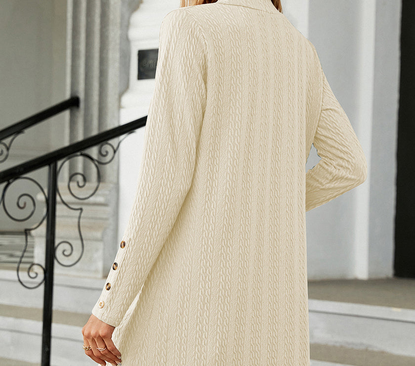 Open Front Long Sleeve Cardigan
