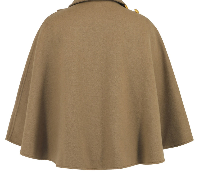 Collared Neck Cropped Cape