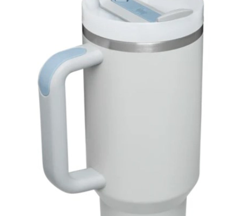 Stainless Steel Tumbler with Upgraded Handle and Straw