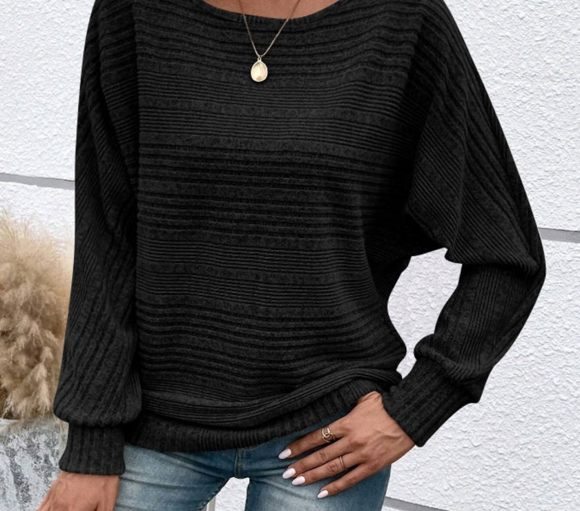 Full Size Round Neck Long Sleeve Top