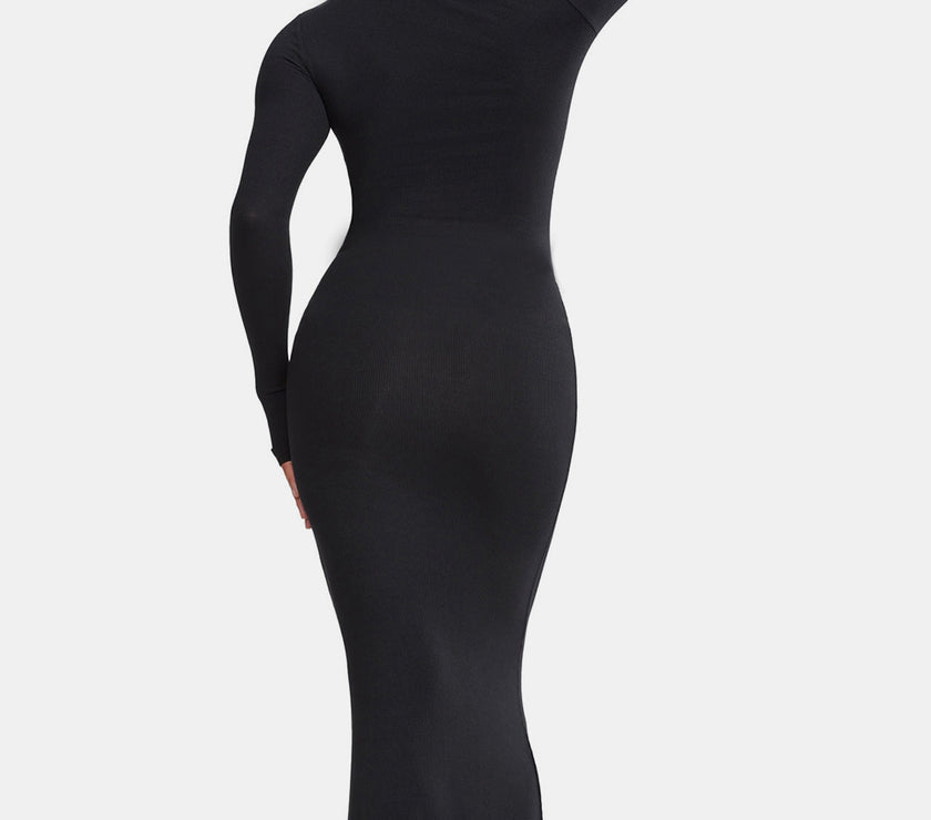 Basic Bae Built-In Shapewear Square Neck Long Sleeve Maxi Dress