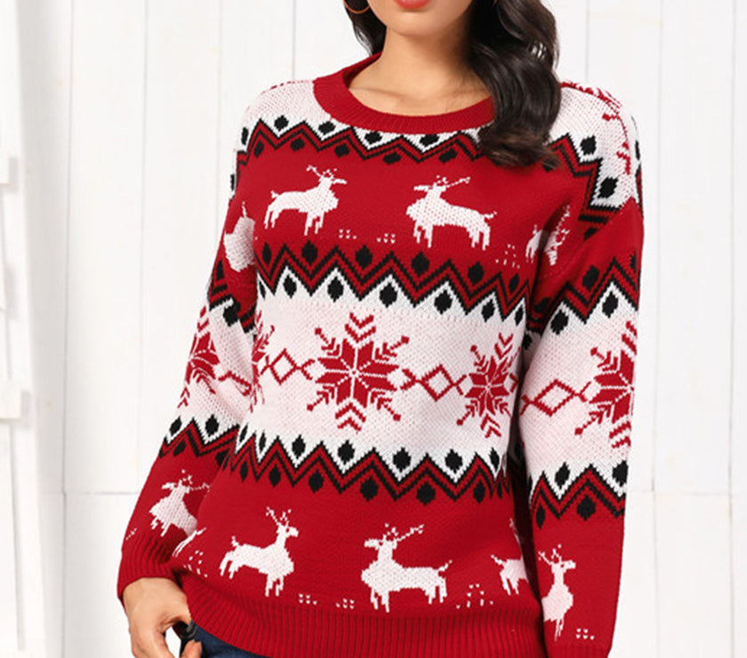 Reindeer Round Neck Sweater