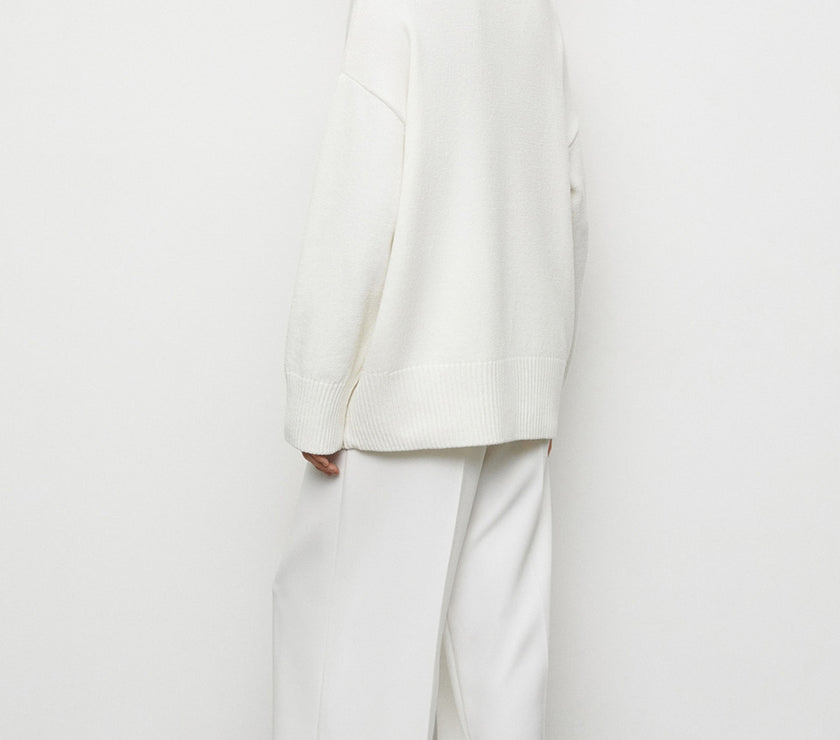 Basic Bae Turtleneck Dropped Shoulder Long Sleeve Sweater