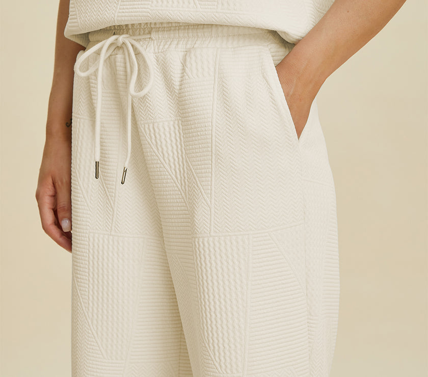 Double Take Full Size Collared Neck Short Sleeve Top and Pants Set