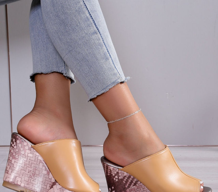 PU Leather High Heel Sandals