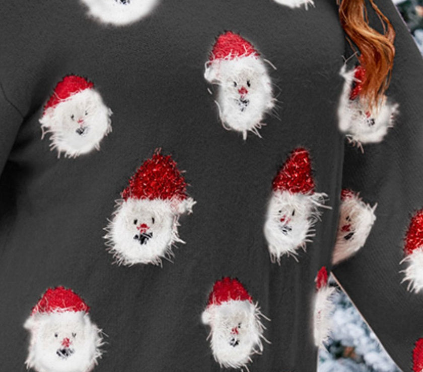 Round Neck Dropped Shoulder Sweater Dress