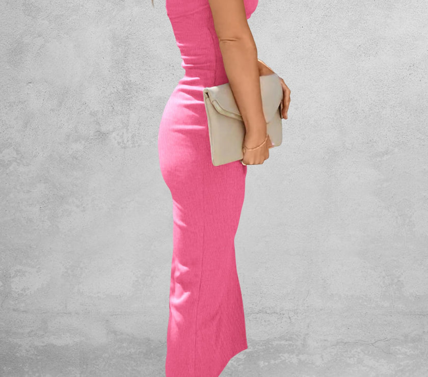 Slit Tube Midi Dress