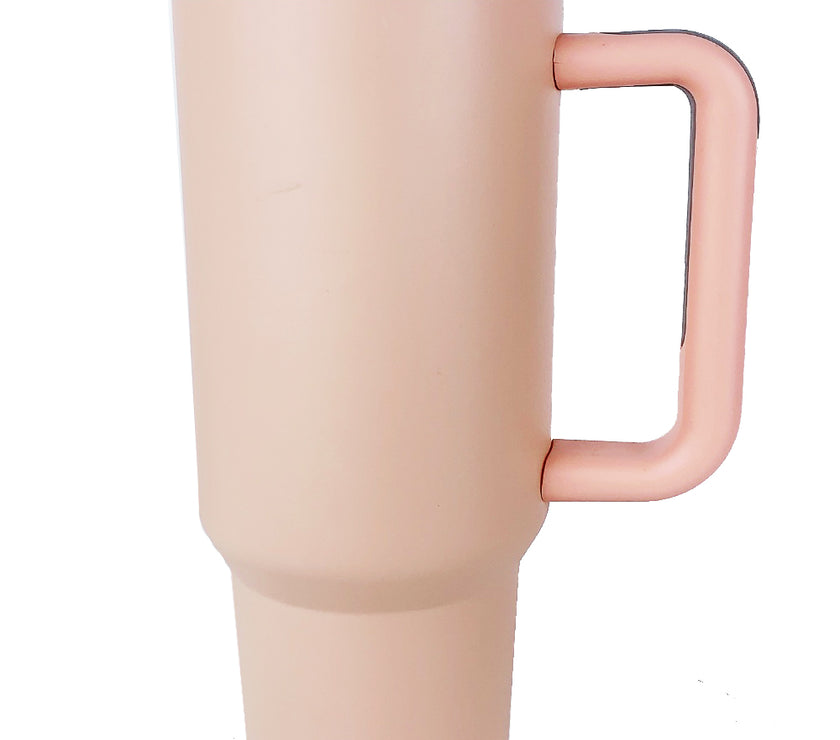 Stainless Steel Tumbler with Upgraded Handle and Straw