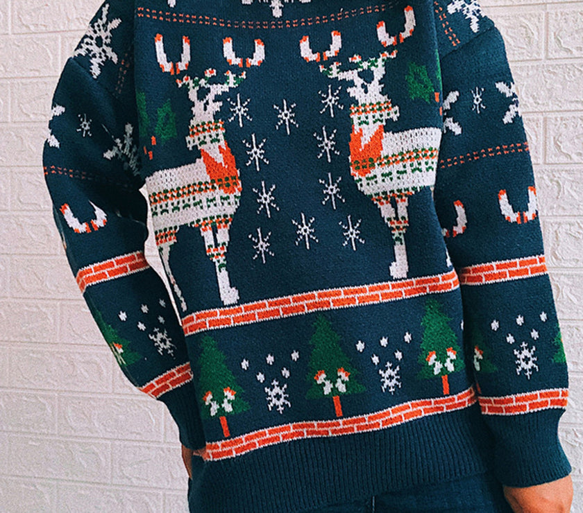 Turtleneck Drop Shoulder Long Sleeve Sweater