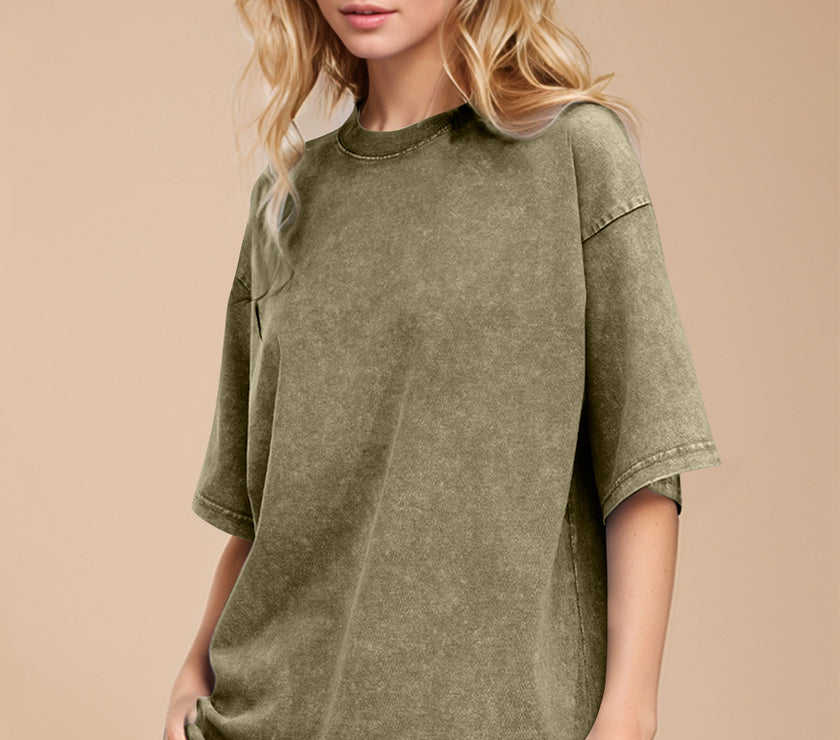 Basic Bae Round Neck Half Sleeve T-Shirt