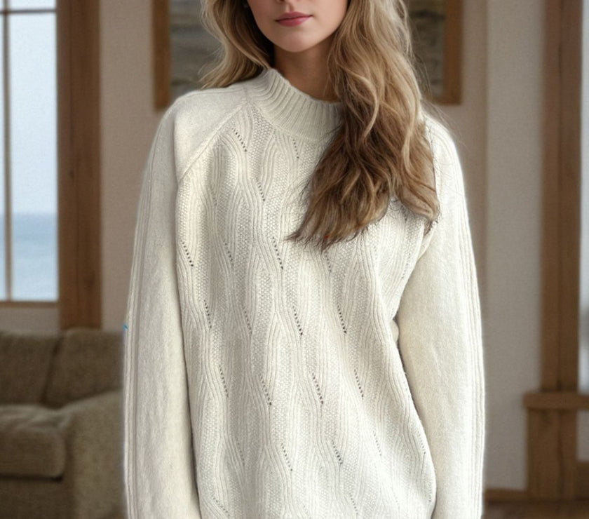 Mock Neck Long Sleeve Sweater