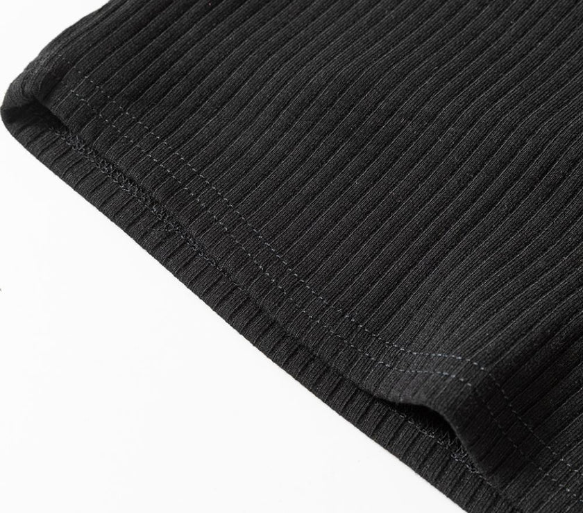 V-Neck Cami and Round Neck Long Sleeve Bodysuit Set