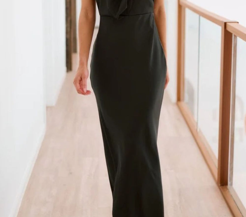 Single Shoulder Sleeveless Maxi Dress