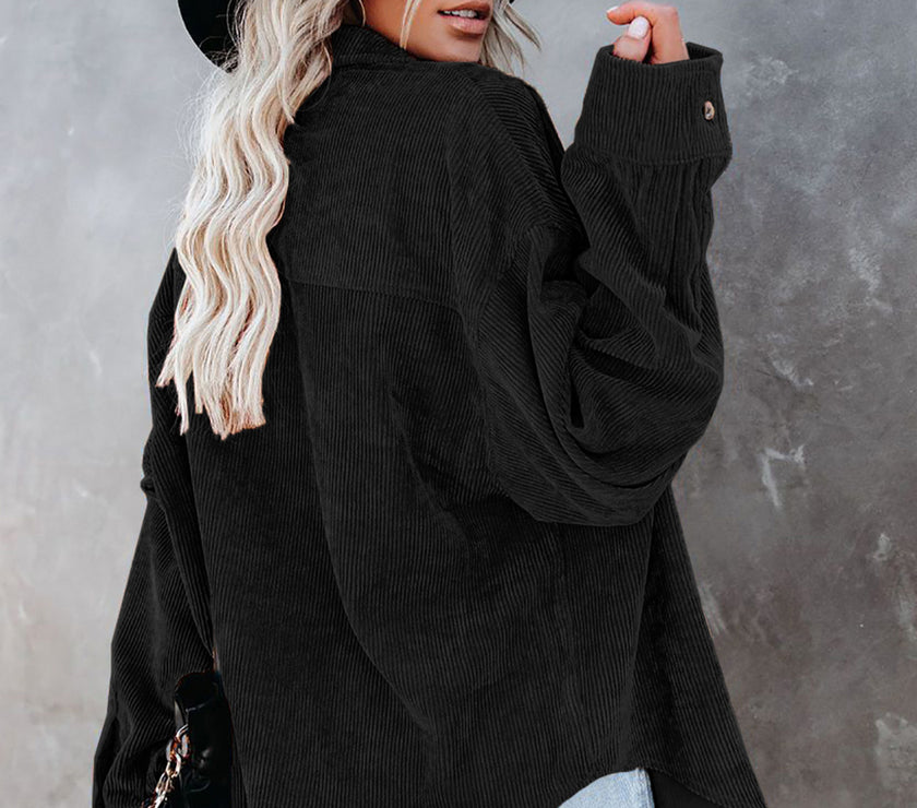 Sequin Football Button Up Long Sleeve Jacket