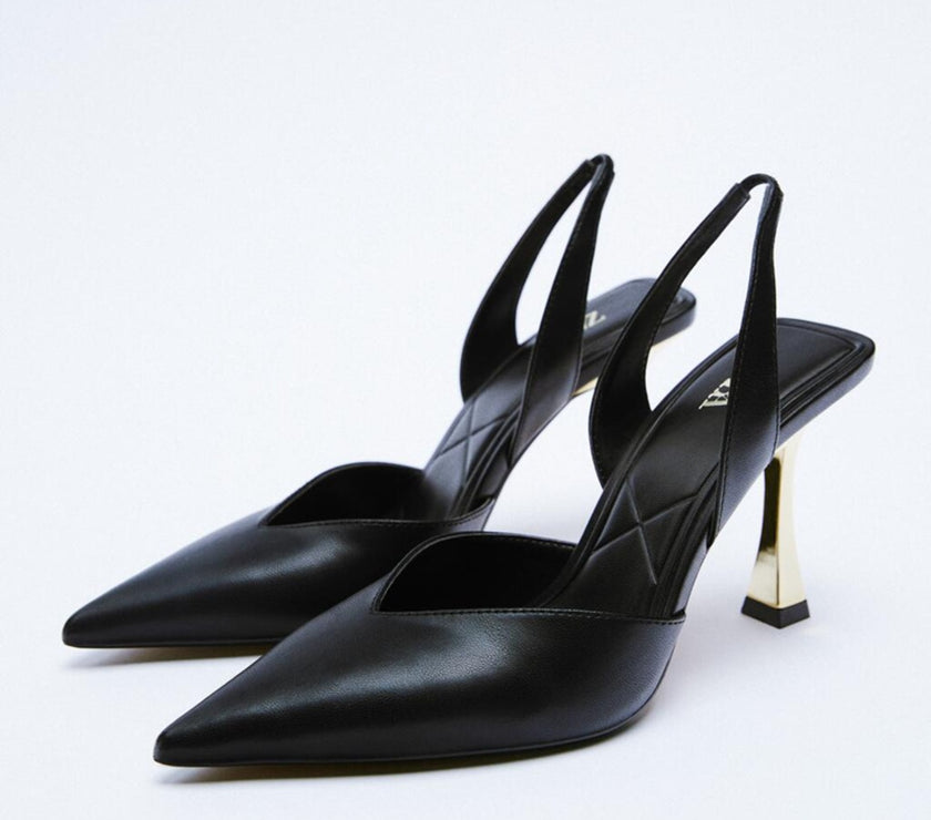 PU Leather Point Toe Stiletto Heel Pumps