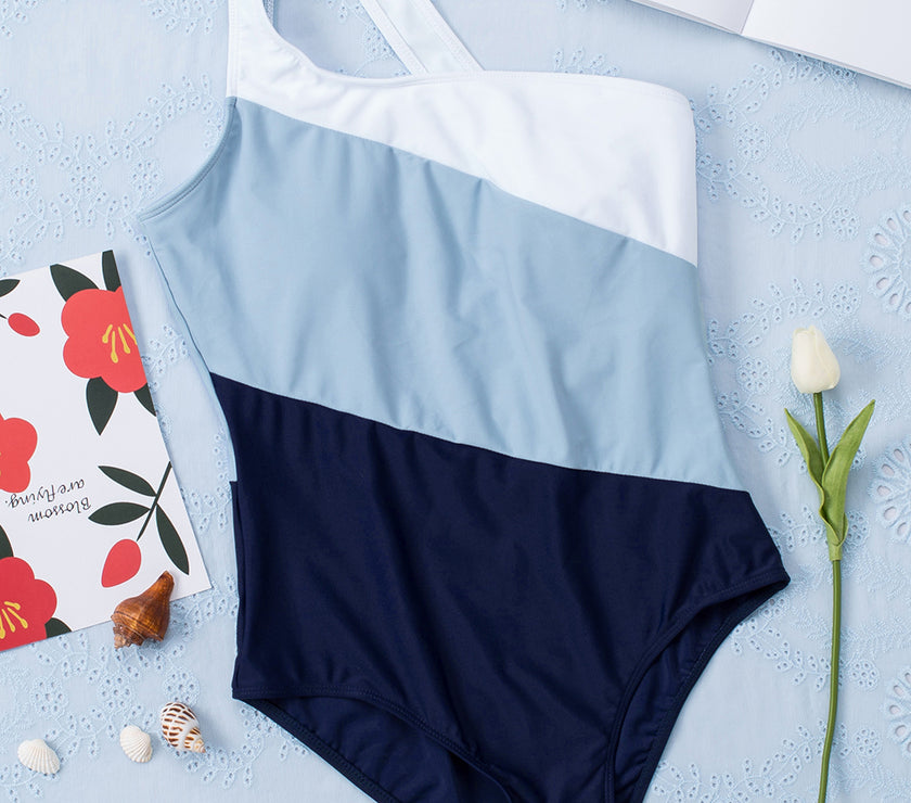 Full Size Cutout Color Block Sleeveless One-Piece Swimwear