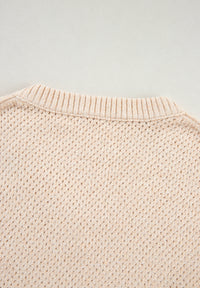 V-Neck Dropped Shoulder Long Sleeve Sweater