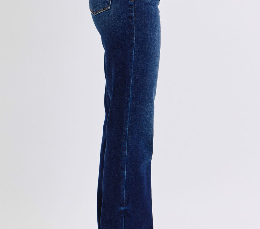 Judy Blue Full Size Raw Hem Straight Leg Jeans