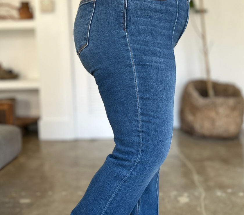Judy Blue Full Size High Waist Front Seam Detail Straight Jeans