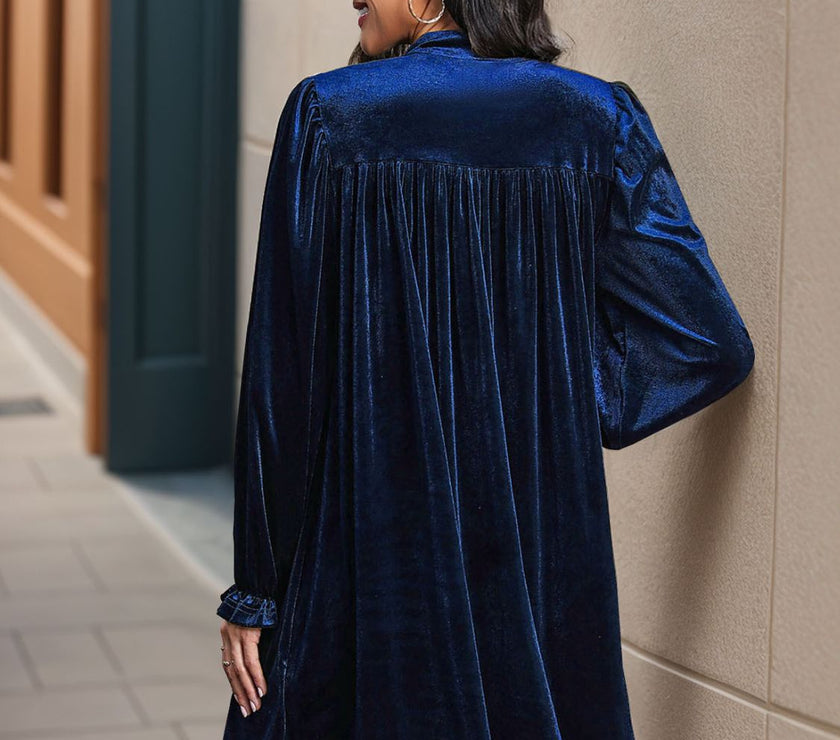 Perfee Ruched Surplice Long Sleeve Mini Dress