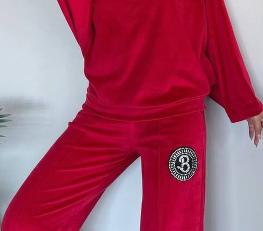 Full Size Boat Neck Long Sleeve Top and Pants Set