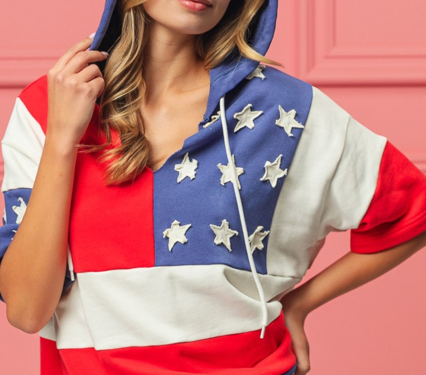 BiBi American Flag Theme Hoodie