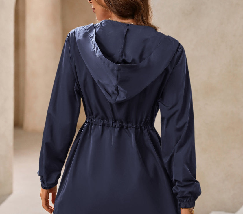 Ivy Lane Outdoor Waterproof Long Sleeve Hooded Windbreaker