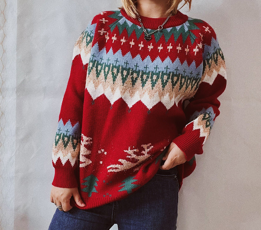 Christmas Element Long Sleeve Sweater