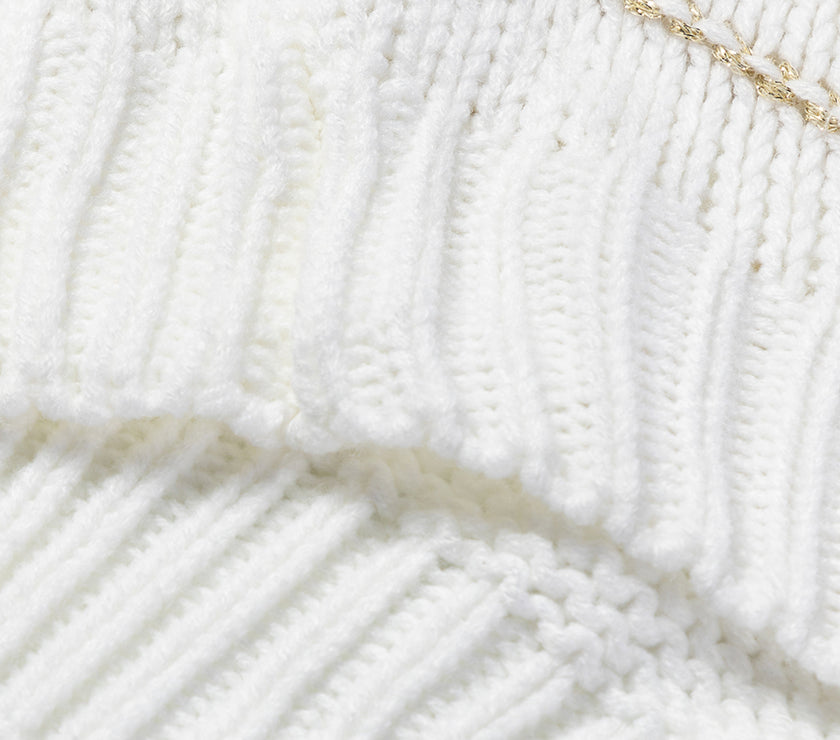 Striped Round Neck Dropped Shoulder Sweater