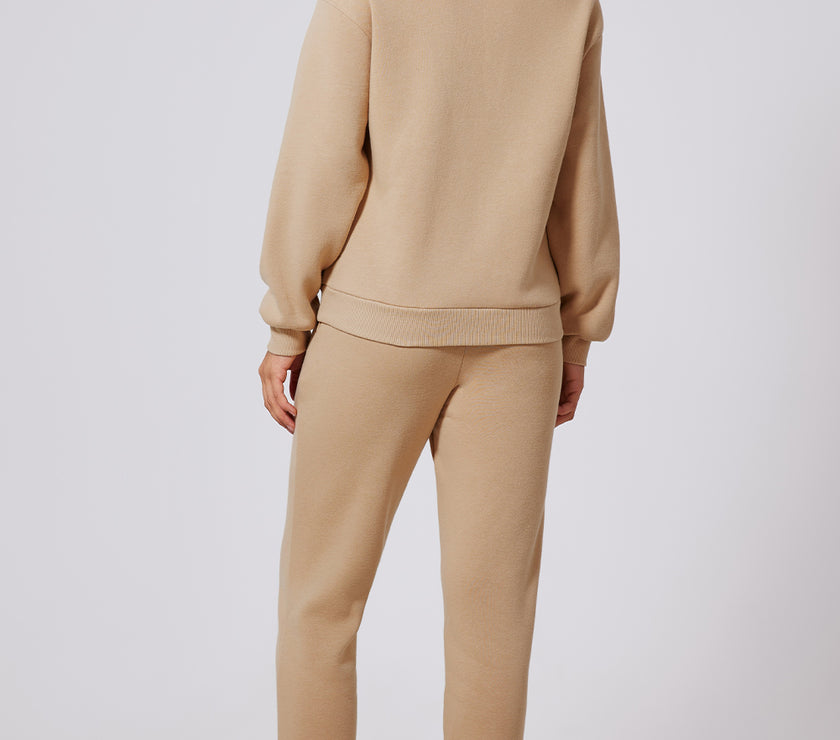 Half Snap Turtleneck Top and Pants Active Set