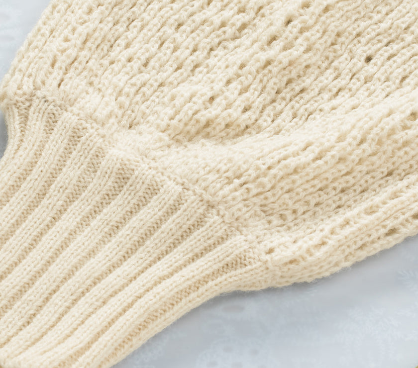 Openwork Boat Neck Raglan Sleeve Knit Top