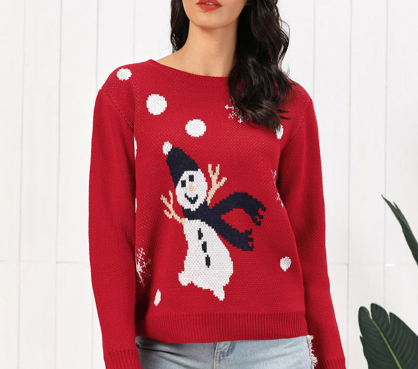 Snowman Round Neck Sweater