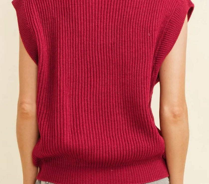 GAME DAY Round Neck Sweater Vest