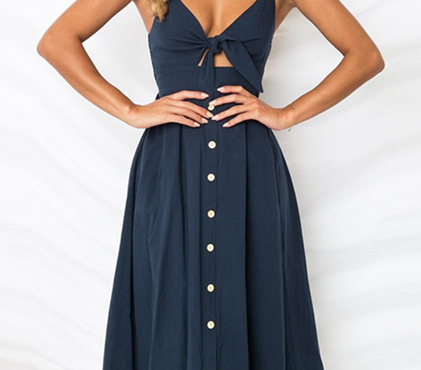 Cutout Smocked Sweetheart Neck Cami Dress