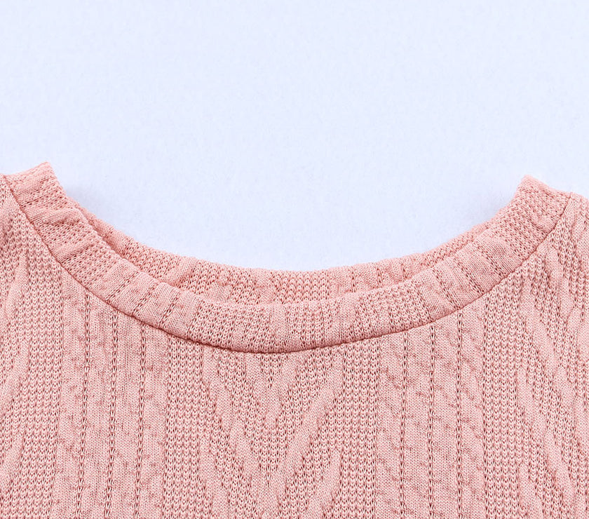 Sequin Leopard Round Neck Long Sleeve Sweater