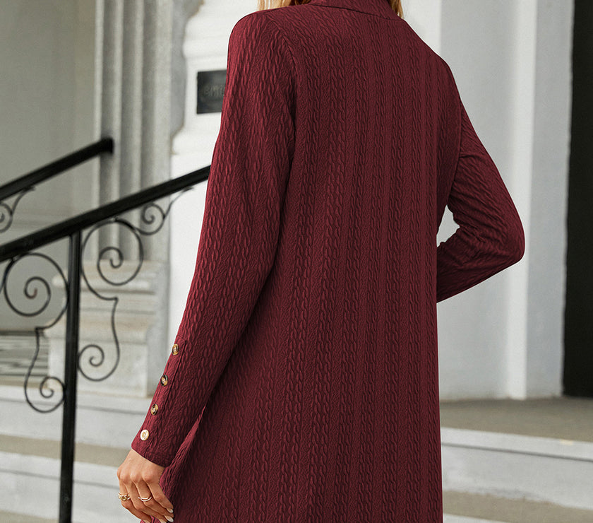Open Front Long Sleeve Cardigan
