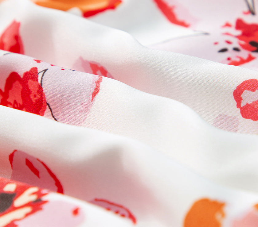 Tied Printed Surplice Sleeveless Bodysuit