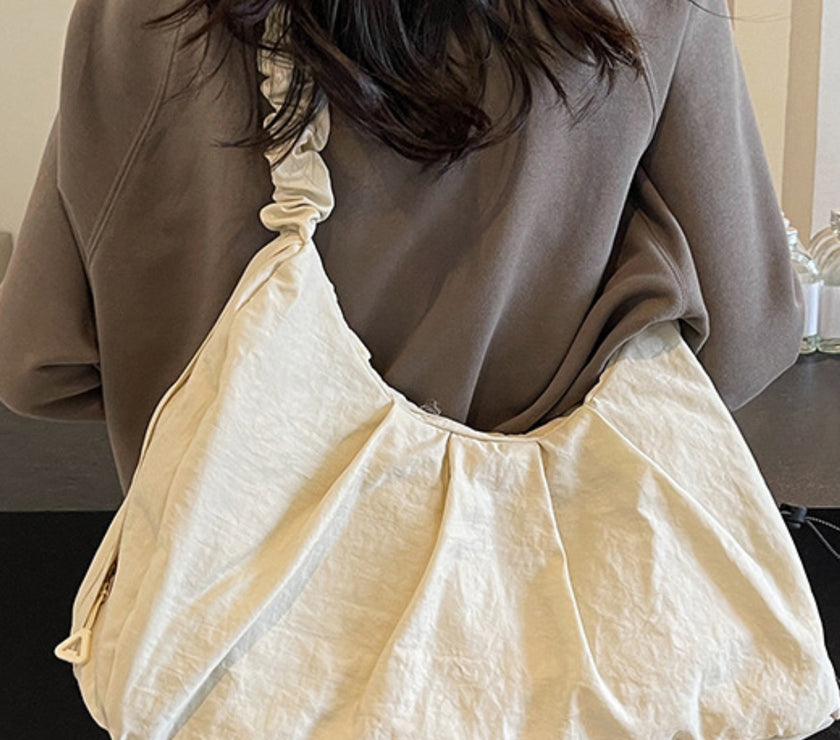 Drawstring Strap Ruched Crossbody Bag