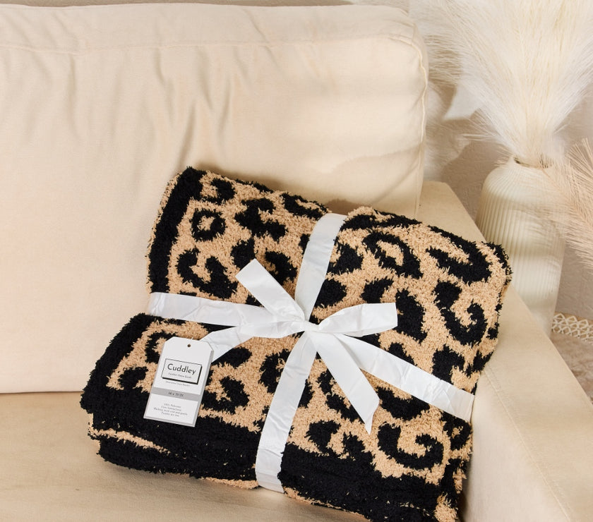 Cuddley Leopard Decorative Throw Blanket