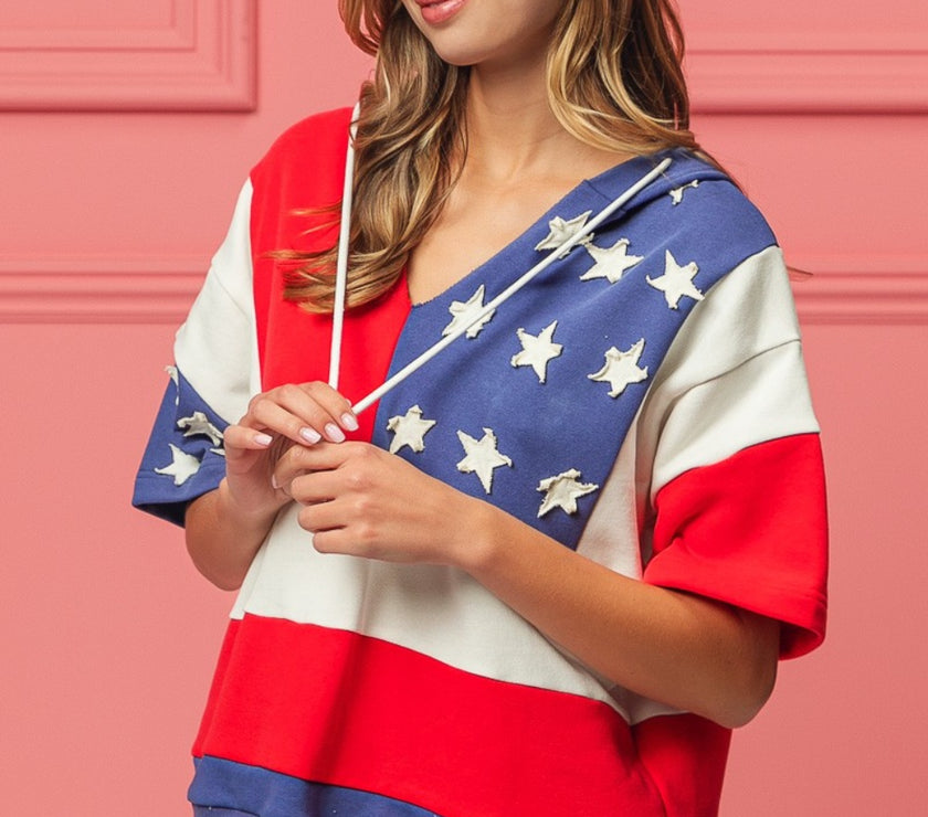 BiBi American Flag Theme Hoodie